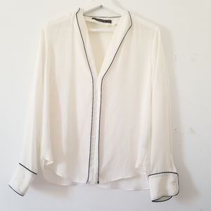Zara Vneck Blouse